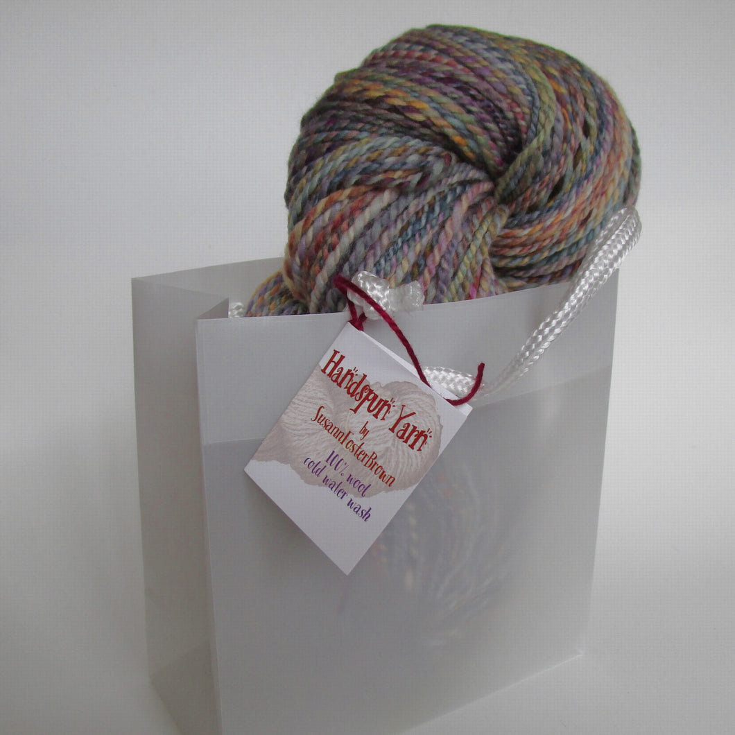 OOAK hand spun yarn - 20-11 earthy rainbow