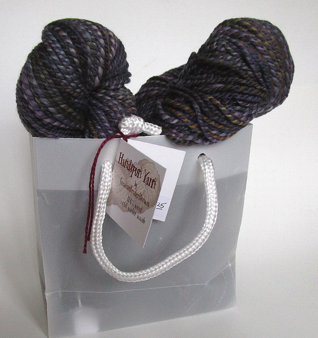 OOAK Hand spun yarn - 20-14 dusky purple