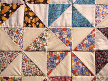 Load image into Gallery viewer, Pinwheel quilt - vintage fabrics
